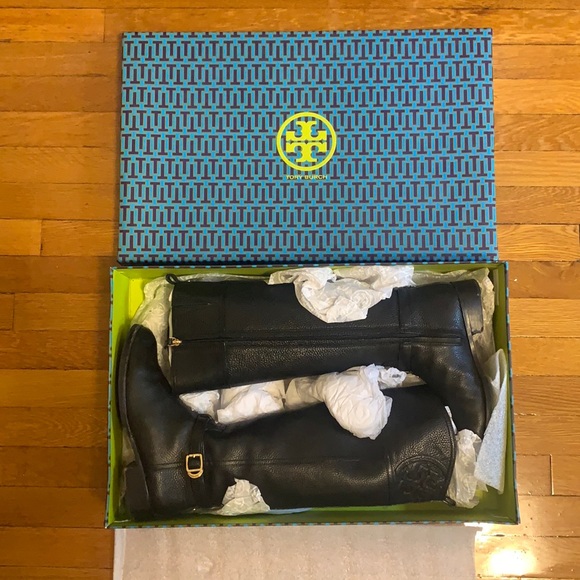 Tory Burch Marlene Riding Boot - Black - Picture 1 of 5